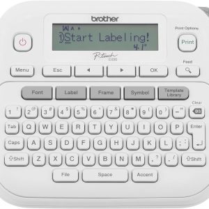 Brother P-Touch Label Maker, PTH110, Thermal Transfer Inkless Pocket Printer, Portable, Lightweight QWERTY Keyboard, One-Touch Keys & Multiple Templates for Home & Office Organization on The go