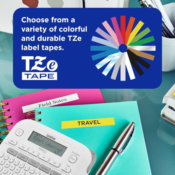 Brother P-Touch Label Maker, PTH110, Thermal Transfer Inkless Pocket Printer, Portable, Lightweight QWERTY Keyboard, One-Touch Keys & Multiple Templates for Home & Office Organization on The go - Image 3