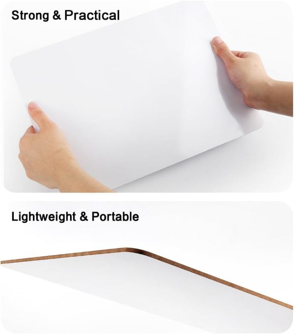 Dry Erase Lapboards, HERKKA 25 Pack Double Sided Dry Erase Lap Boards 9 x 12.5 Inch, 25 Markers, 25 Erasers, Small Dry Erase Boards for Students Classroom Teacher Supplies - Image 5