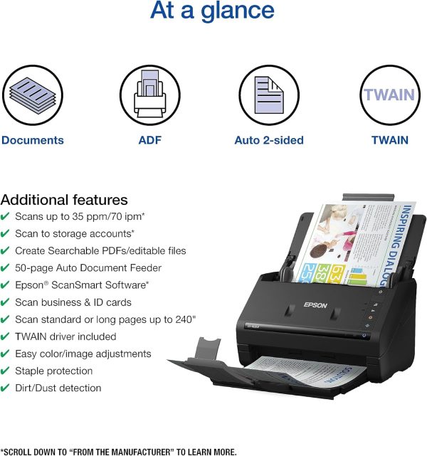 Epson WorkForce ES-50 Portable Sheet-Fed Document Scanner for PC and Mac - Image 6