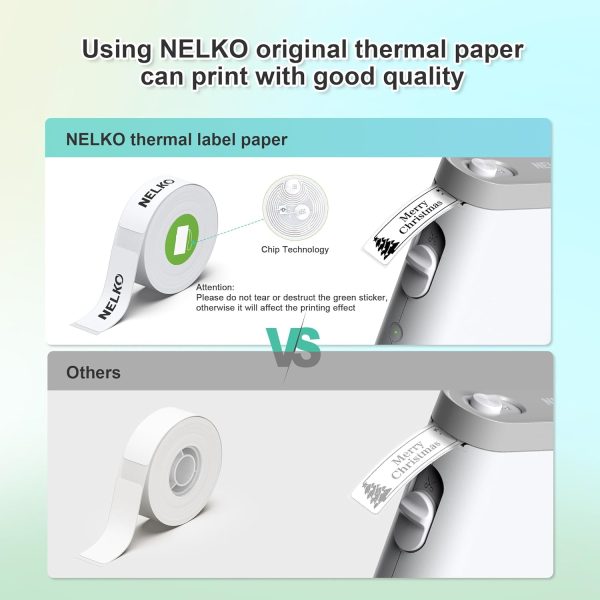 Nelko Label Maker Machine with Tape, P21 Bluetooth Label Printer, Wireless Mini Label Makers with Multiple Templates for Organizing Office Home, White - Image 9