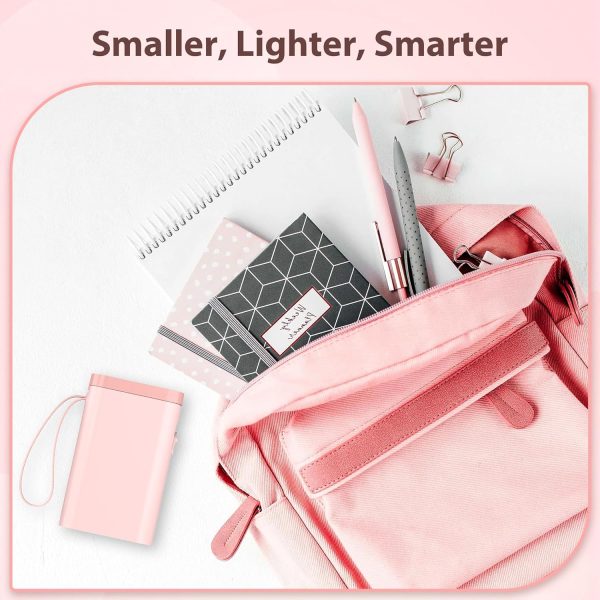 P21 Label Maker Machine with Tape, Bluetooth Label Printer Thermal Mini Label Makers with Built-in Cutter and Multiple Templates, Portable Printers for School, Office, Home Use (Pink) - Image 8