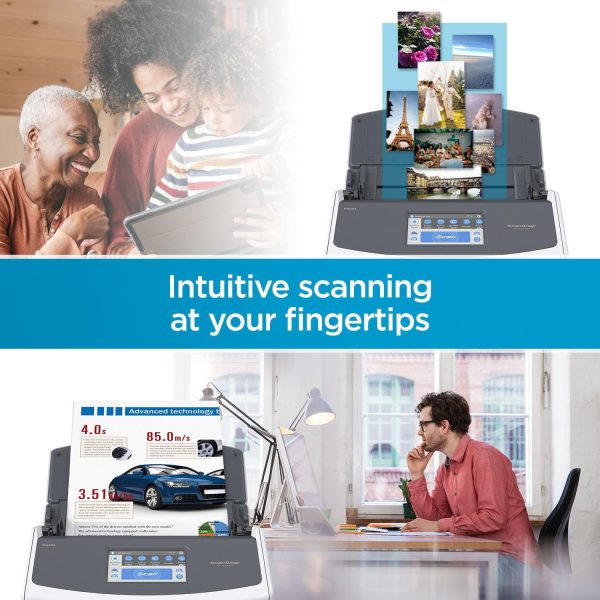 ScanSnap iX1600 Wireless or USB High-Speed Cloud Enabled Document, Photo & Receipt Scanner with Large Touchscreen and Auto Document Feeder for Mac or PC, White - Image 2