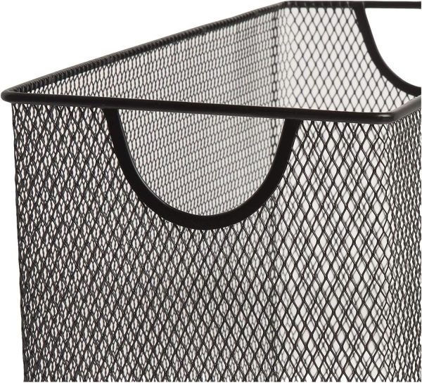 U Brands Mesh Steel Desktop Hanging File Holder, Letter Size, 12.4" x 9.53" x 5.5", Black - 457U00-06 - Image 2