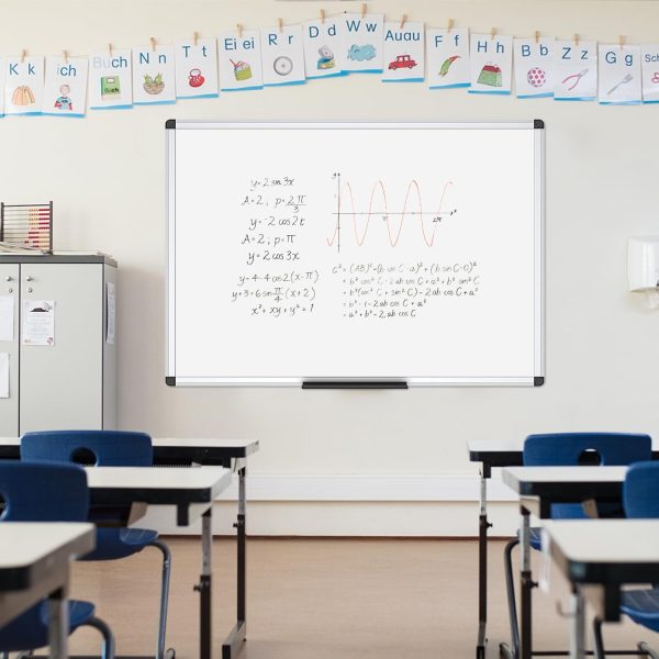 VIZ-PRO Magnetic Dry Erase Board, 36 X 24 Inches, Silver Aluminium Frame - Image 6